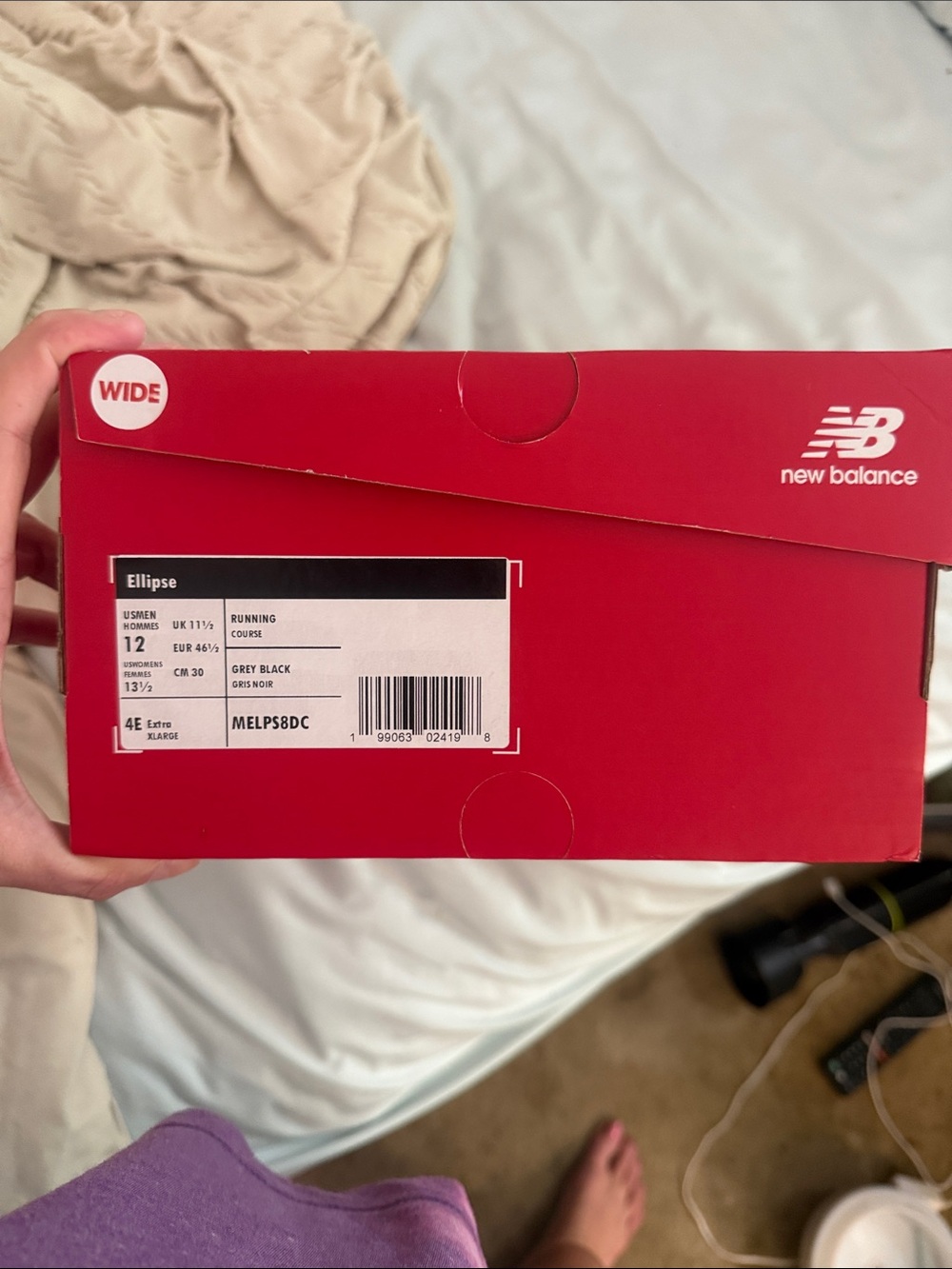 New Balance Red Shoe Box with White Logo